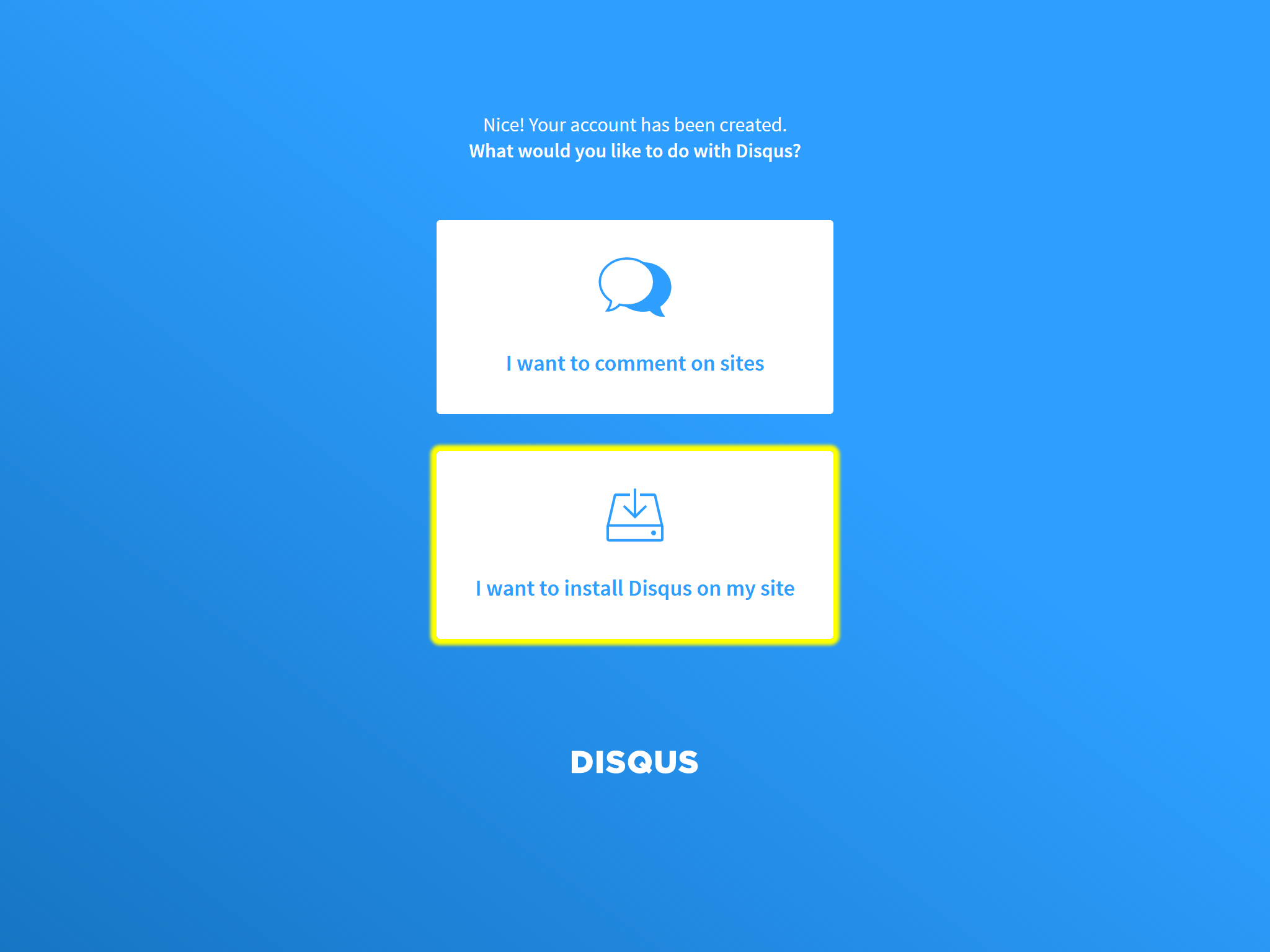 开始页面 - Disqus