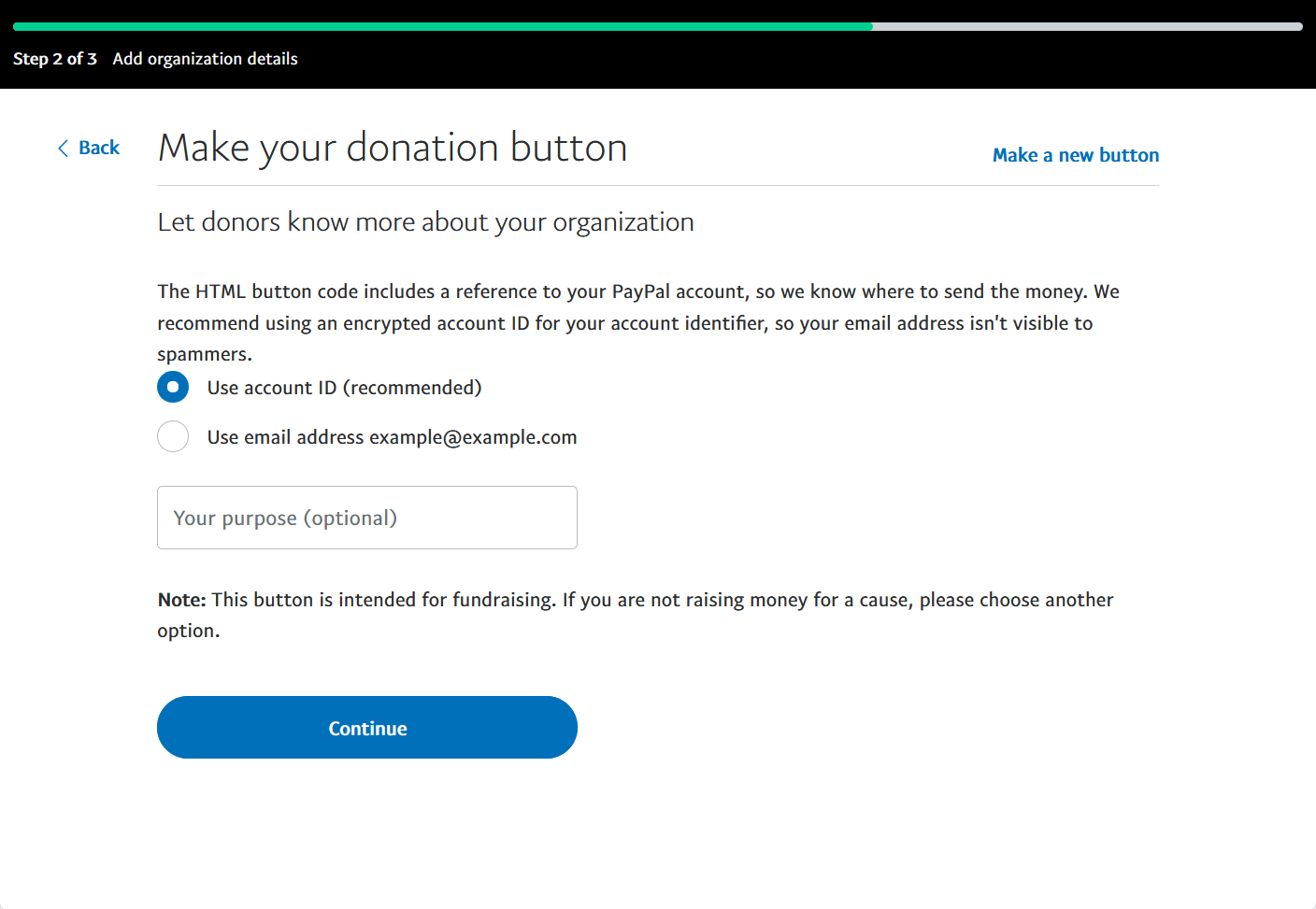 添加机构详情 - Paypal